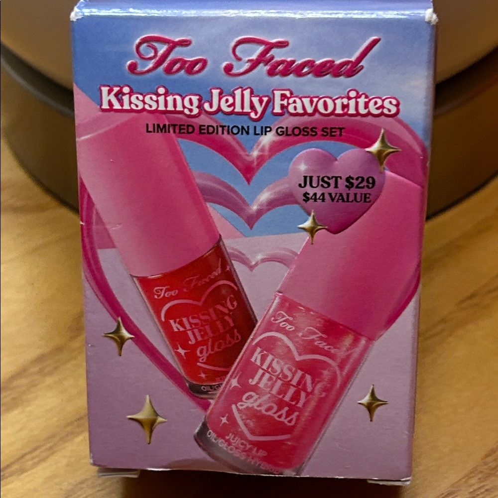 Too Faced Kissing Jelly Favorites Lip Gloss Set - Vibrant Red and Pink